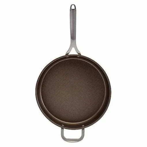 Food Network Textured Titanium 12-In. Nonstick Covered Deep Skillet