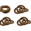Food Network Three-Ring Wood Napkin Ring 4-Pk.