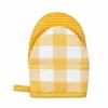 Food Network Turmeric Buffalo Check Mini Oven Mitt