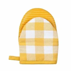 Food Network Turmeric Buffalo Check Mini Oven Mitt