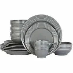 Food Network Valencia Gray 16-Pc. Dinnerware Set