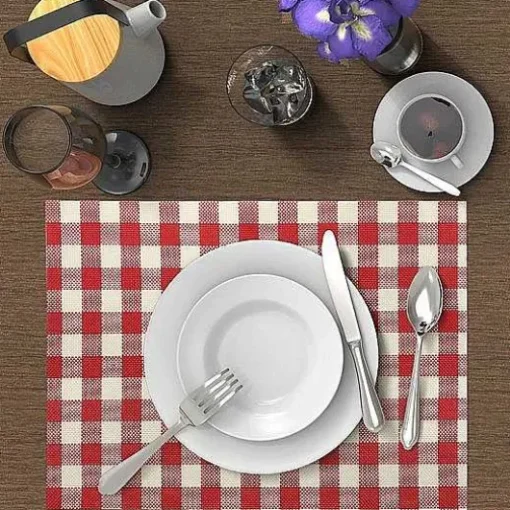 Food Network Vinyl Gingham Placemat 4-Pk.