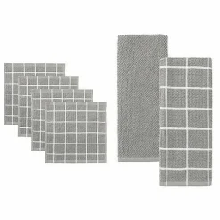 Food Network® Windowpane Grid Dishcloth & Kitchen Towel 6-Pk.