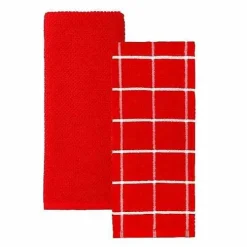 Food Network Windowpane Grid Kitchen Towel 2-Pk.