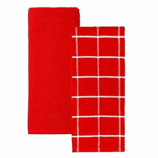 Food Network Windowpane Grid Kitchen Towel 2-Pk.