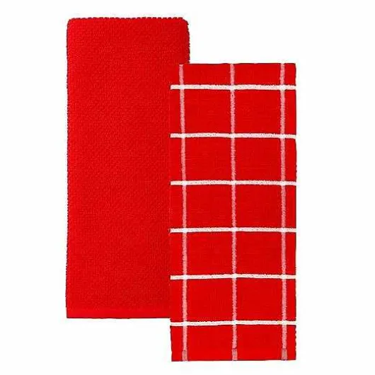 Food Network Windowpane Grid Kitchen Towel 2-Pk.