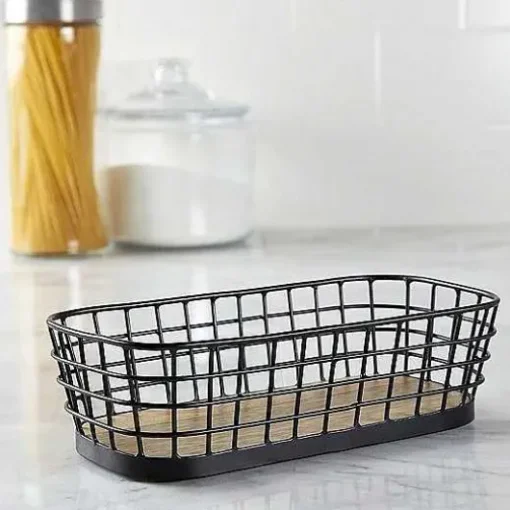 Food Network Wire & Wood Basket